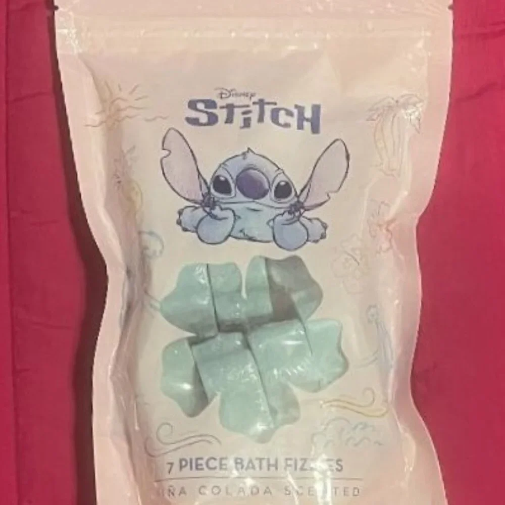 NEW DISNEY STITCH 7 PACK PIÑA COLADA SCENTED BATH FIZZIES ~ THESE SMELL SO GOOD!